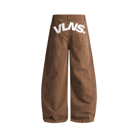 VLNS. WASHED CURVED BLADE JEANS