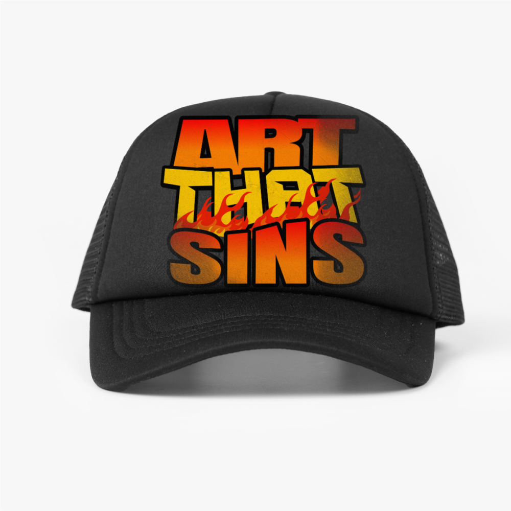ART THAT SINS TRUCKER HAT