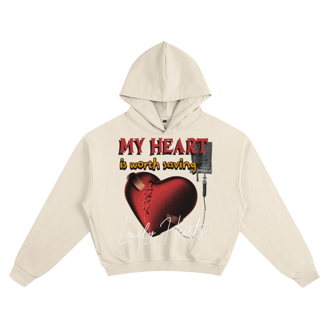 MY HEART IS WORTH SAVING BOXY HOODIE