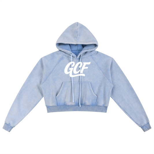 GCF SNOW WASHED CROPPED HOODIE