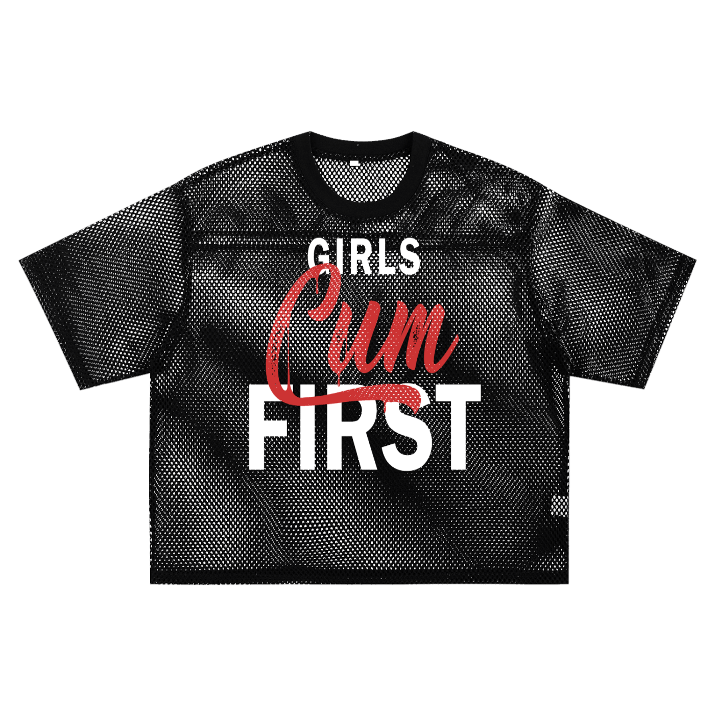 GIRLS CUM FIRST SEE THROUGH BOXY TEE