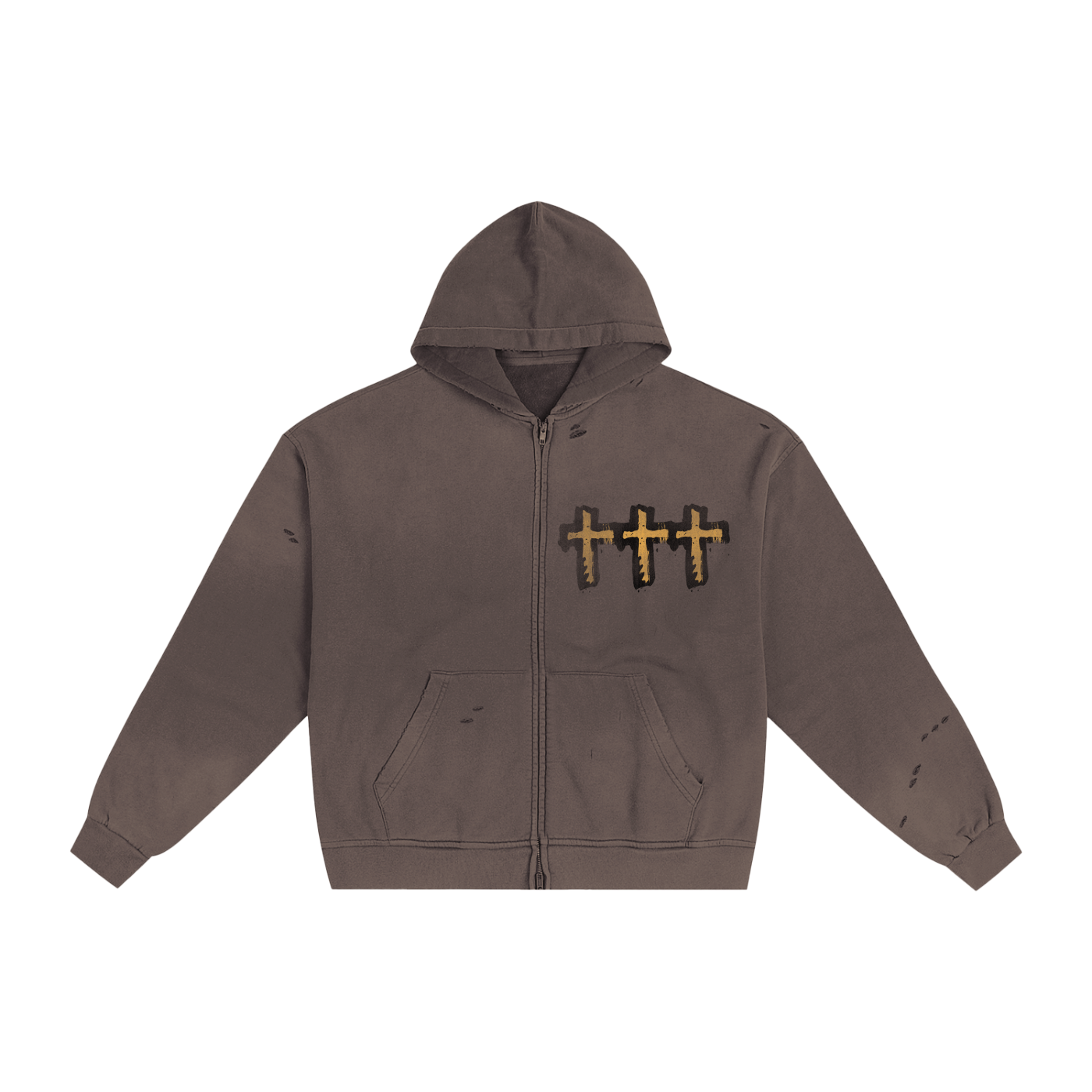 BATTLE AGAINST EVIL SUNFADE ZIP UP HOODIE