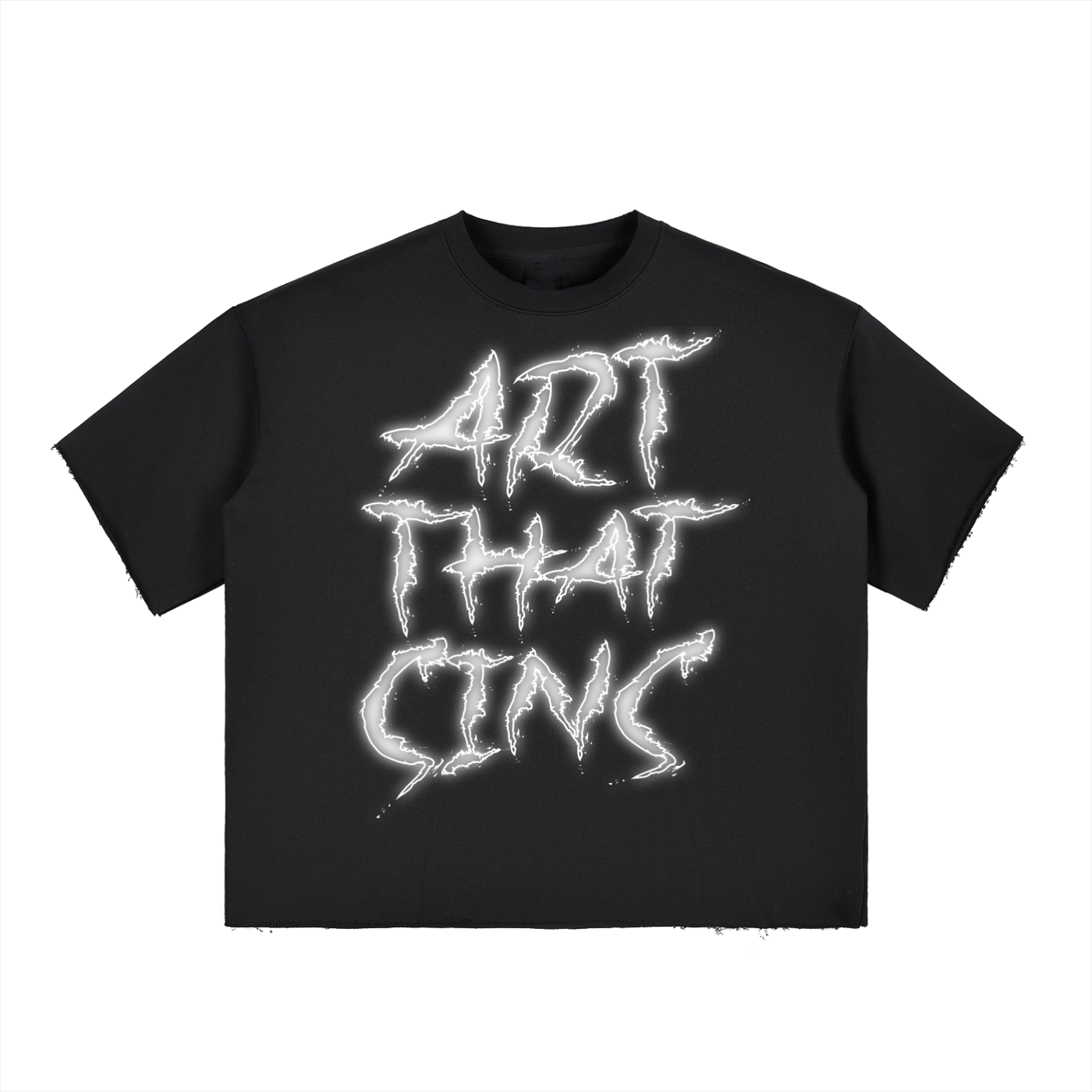 RAGE ART THAT SINS BOXY RAW EDGE TEE