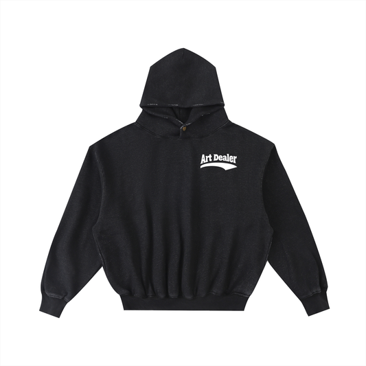 ART DEALER FRAYED WASHED FLEECE HOODIE