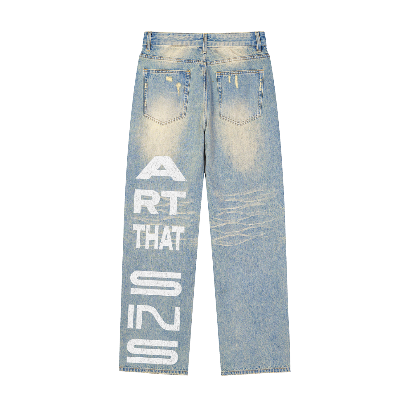 ART THAT SINS RAW DENIM JEANS