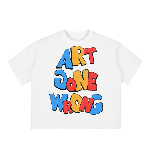 ART GONE WRONG BOXY RAW EDGE TEE
