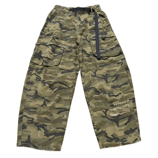 GCF CAMOUFLAGE LOOSE WIDE LEG JEANS