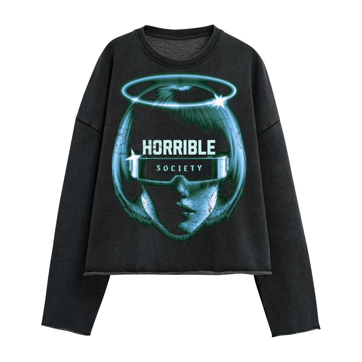 HORRIBLE SOCIETY CROPPED CREW NECK
