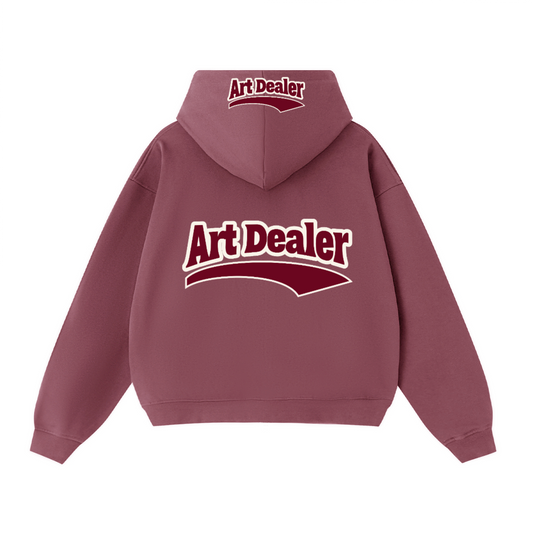 ART DEALER CROPPD ZIP HOODIE
