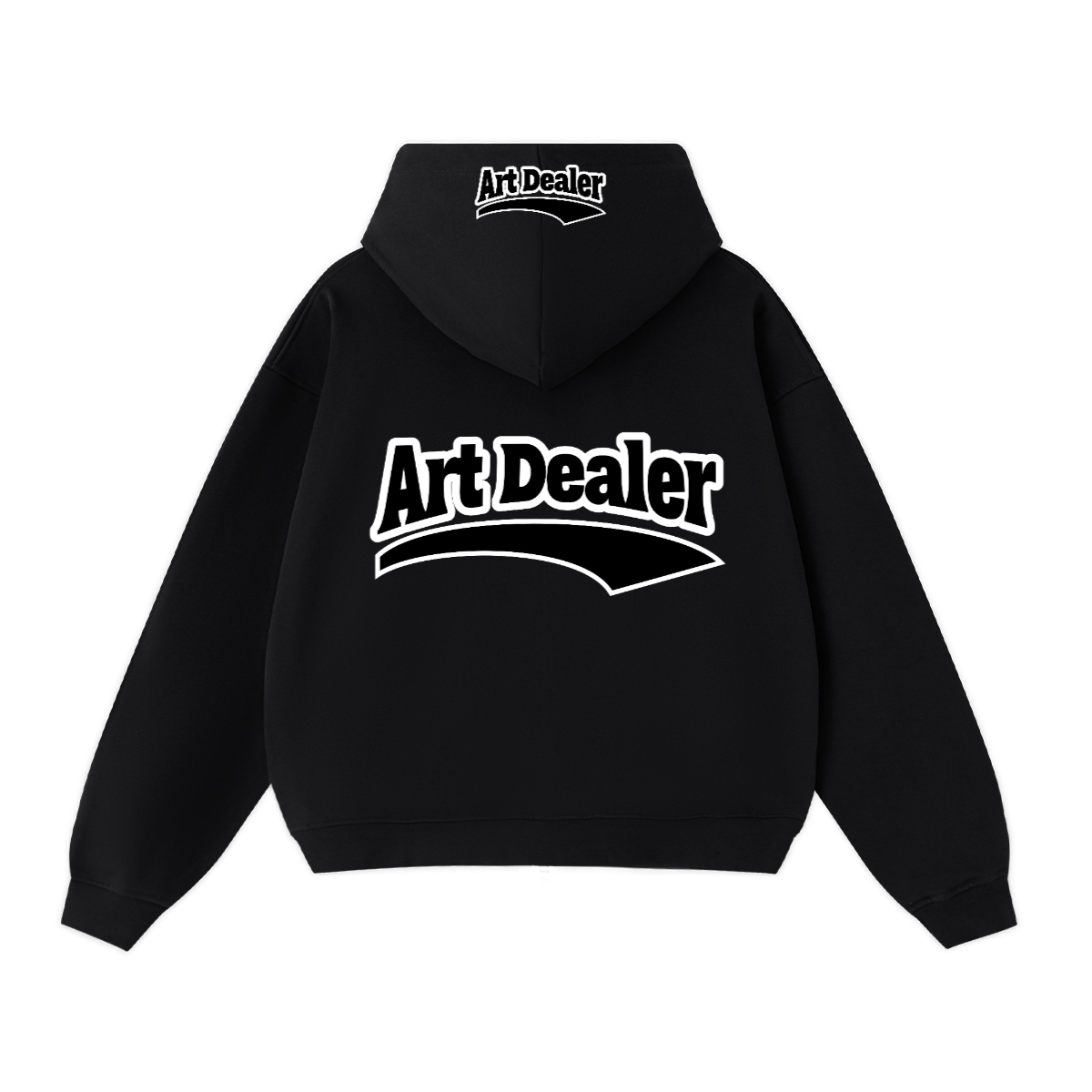 ART DEALER CROPPD ZIP HOODIE