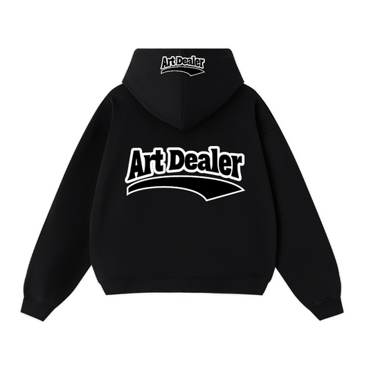 ART DEALER CROPPD ZIP HOODIE