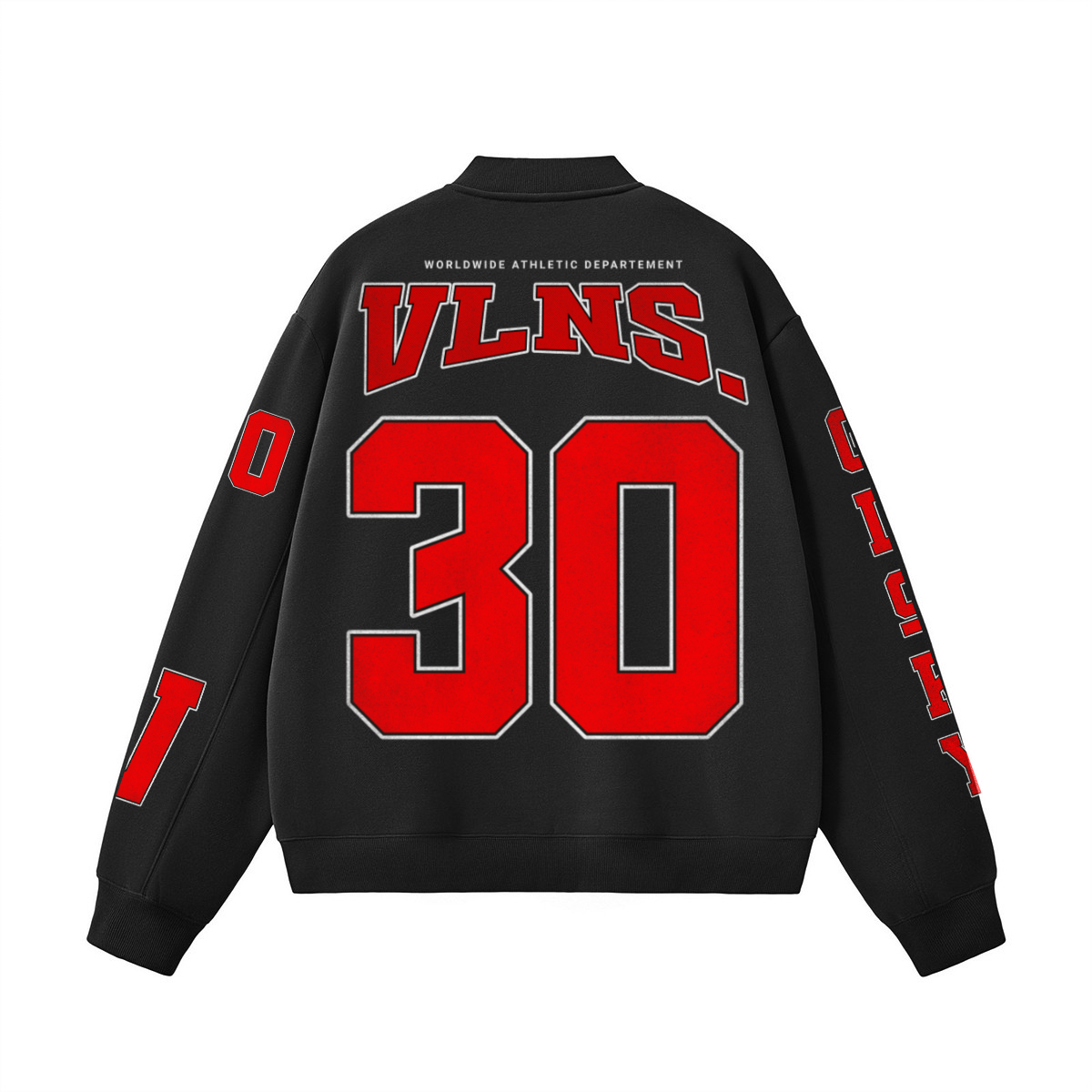 VLNS. FLEECE ZIP UP BASEBALL JACKET
