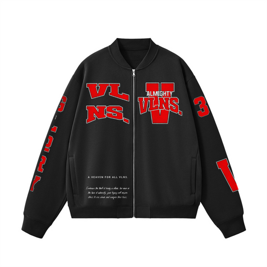 VLNS. FLEECE ZIP UP BASEBALL JACKET