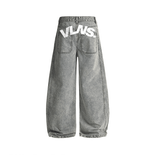 VLNS. WASHED CURVED BLADE JEANS