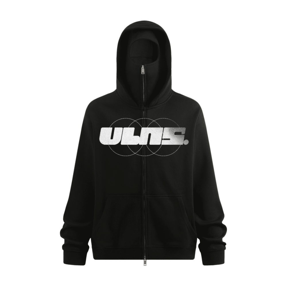 VLNS. WINDPROOF ZIP UP HOODIE WITH BUILT IN FACE MASK