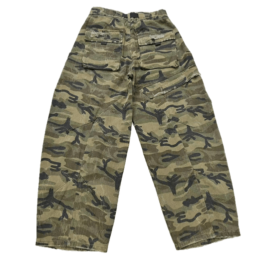 GCF CAMOUFLAGE LOOSE WIDE LEG JEANS