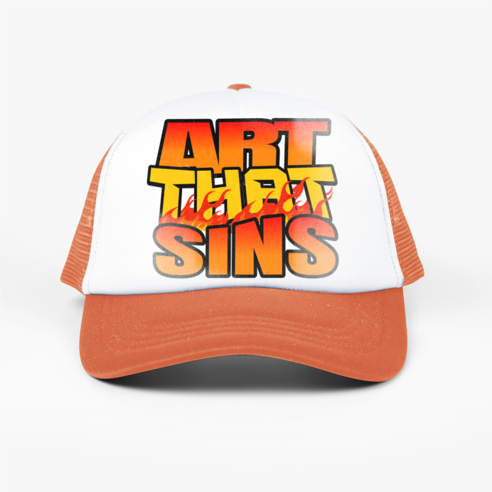 ART THAT SINS TRUCKER HAT