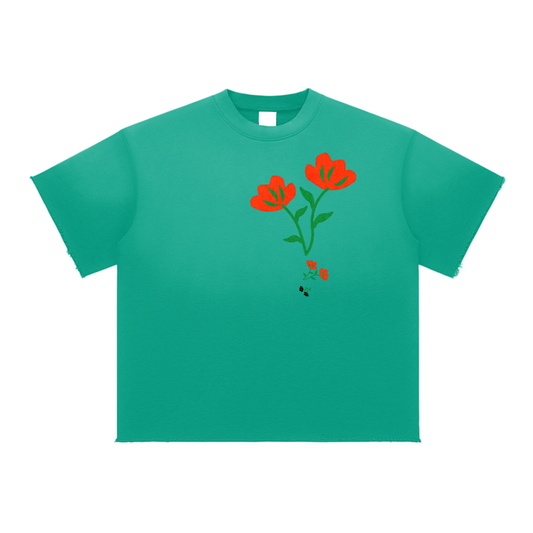 FLWRS FADE RAW EDGE TEE