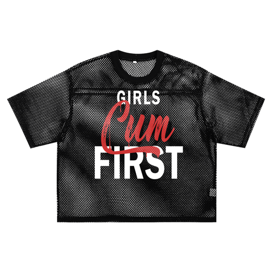 GIRLS CUM FIRST SEE THROUGH BOXY TEE