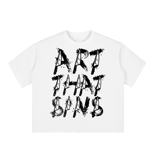 SLASHER ART THAT SINS BOXY RAW EDGE TEE