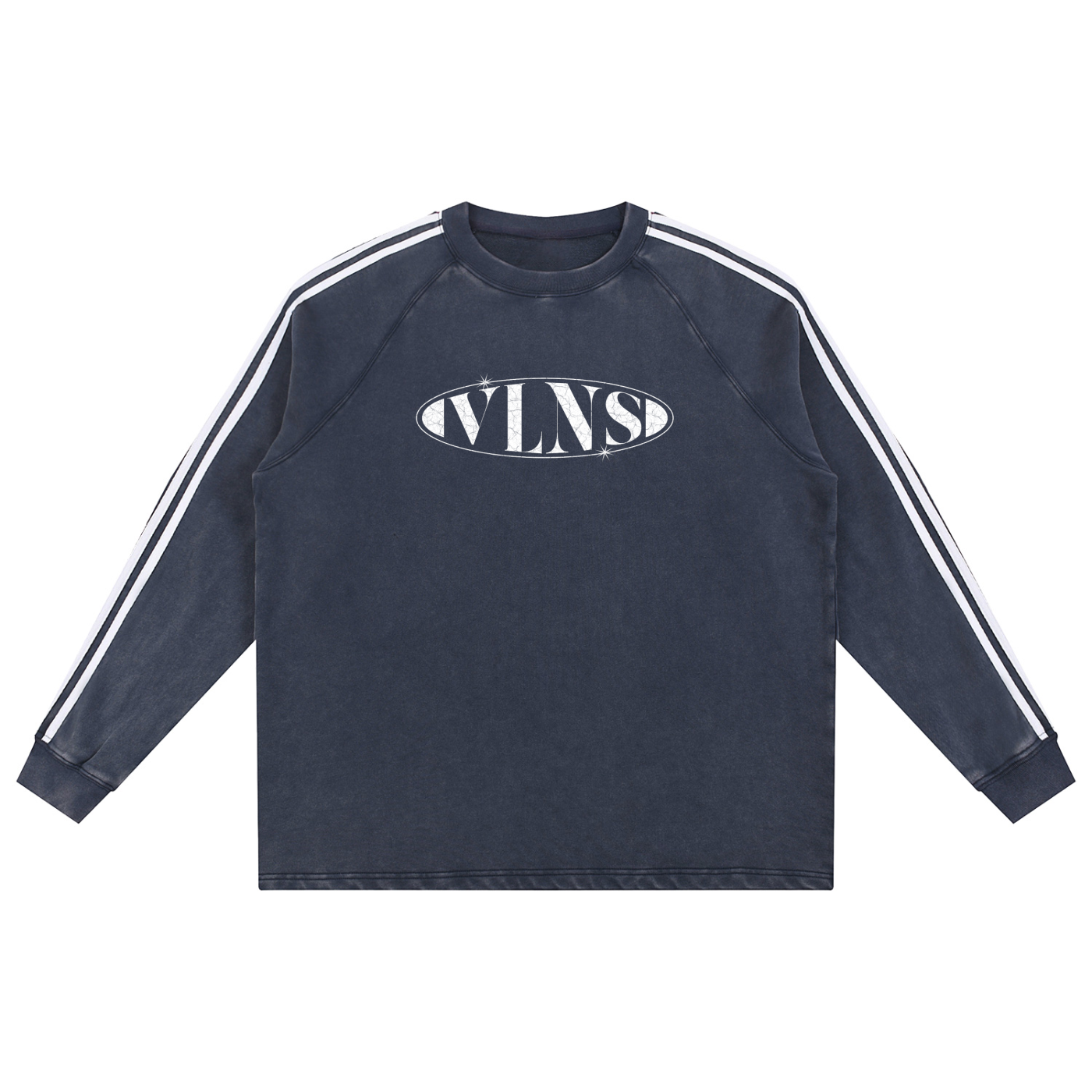 VLNS SNOW WASHED CONTRAST CREW NECK