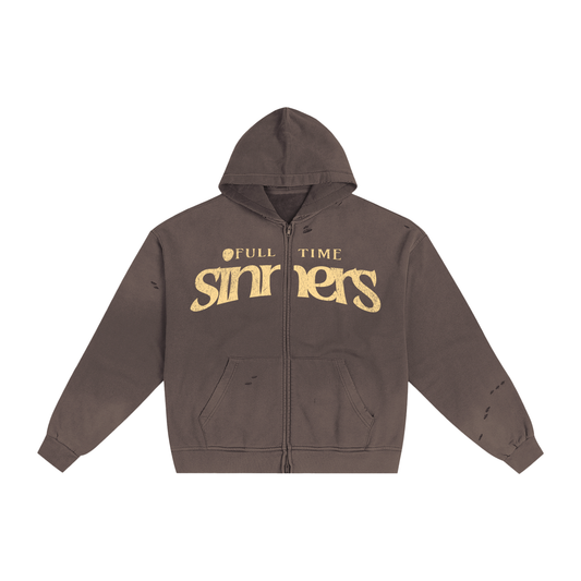 FULL TIME SINNERS SUNFADE ZIP UP HOODIE