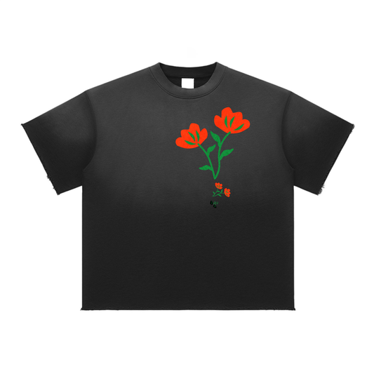 FLWRS FADE RAW EDGE TEE