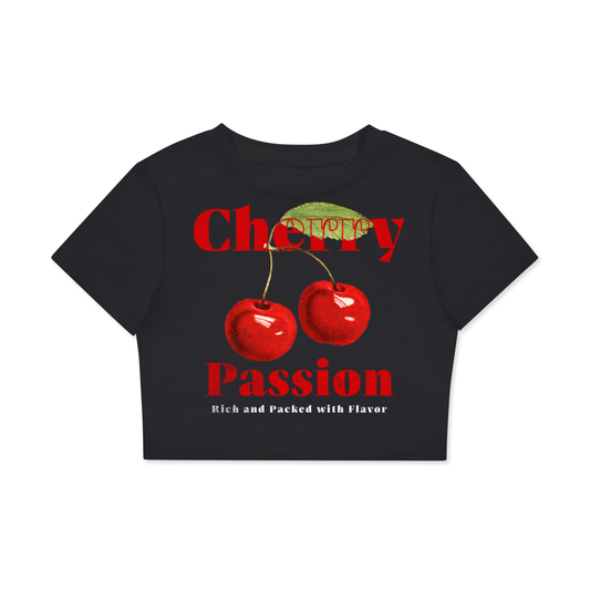 CHERRY PASSION FITTED CROP TEE