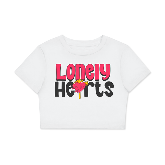LONELY HEARTS FITTED CROP TEE