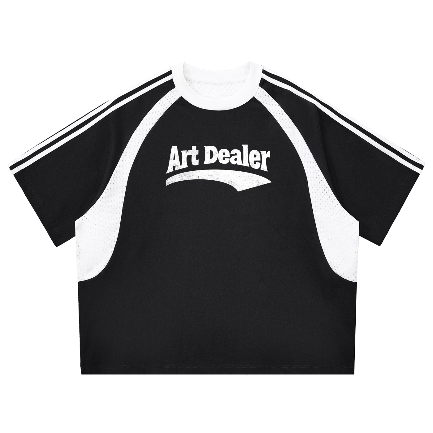 ART DEALER CONTRAST MESH TEE