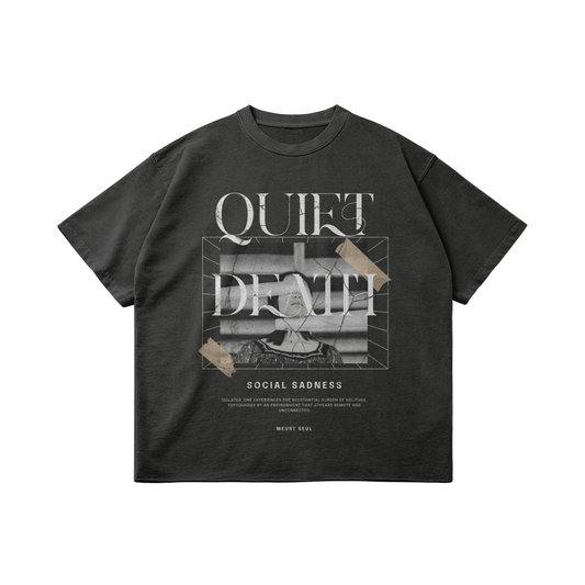 QUIET DEATH FADED BOXY TEE